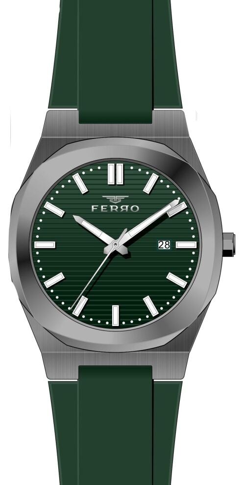 Ferro 41 mm Yeşil Silikon Kordon Erkek Kol Saati F11340D-ZJ F11340D-ZJ