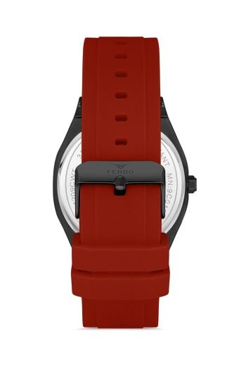 Ferro 41 mm Bordo Silikon Kordon Erkek Kol Saati F11340D-ZK F11340D-ZK