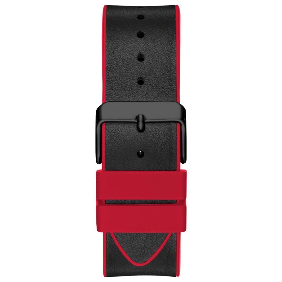 Guess GUGW0202G7 Quartz Silikon Siyah/Kırmızı 10 ATM 43 mm Erkek Kol Saati