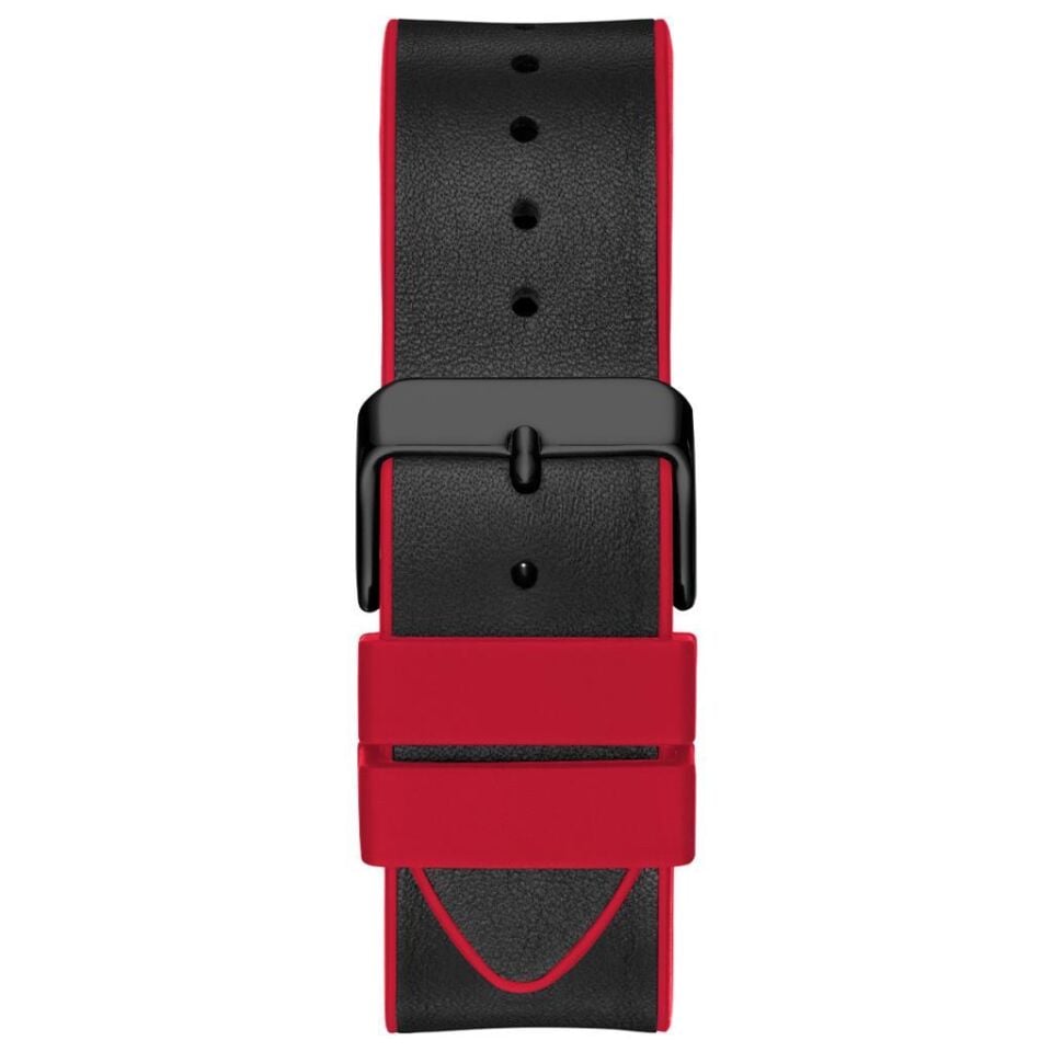 Guess GUGW0202G7 Quartz Silikon Siyah/Kırmızı 10 ATM 43 mm Erkek Kol Saati