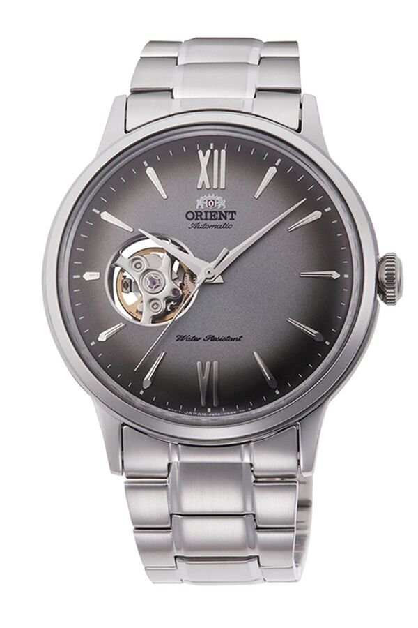 Orient Bambino RA-AG0029N30B Kurmalı Otomatik Çelik Gri Open Heart 41 mm Erkek Kol Saati