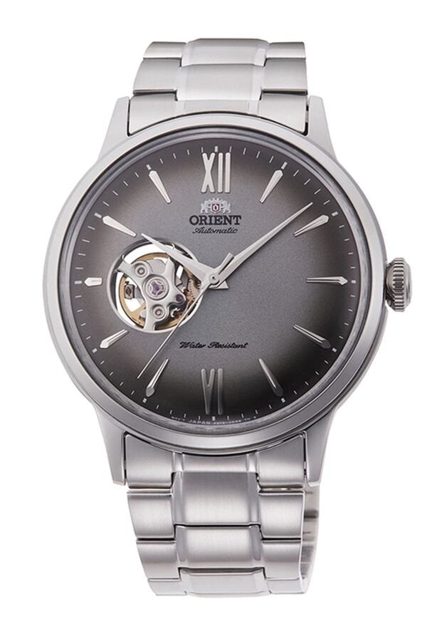 Orient Bambino RA-AG0029N30B Kurmalı Otomatik Çelik Gri Open Heart 41 mm Erkek Kol Saati