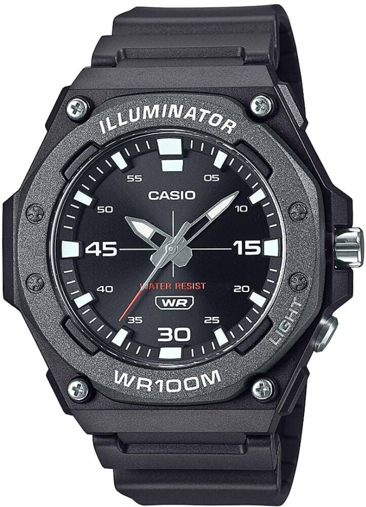 Casio MW-620H-1AVDF Quartz Silikon Siyah 10 ATM 48 mm Erkek Kol Saati