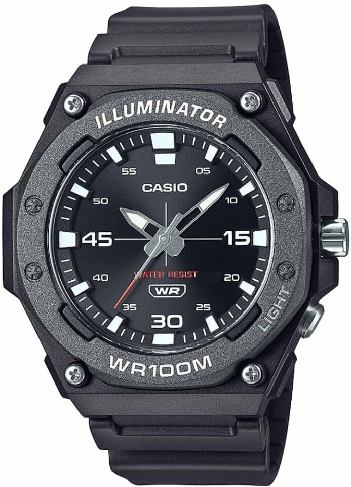 Casio MW-620H-1AVDF Quartz Silikon Siyah 10 ATM 48 mm Erkek Kol Saati