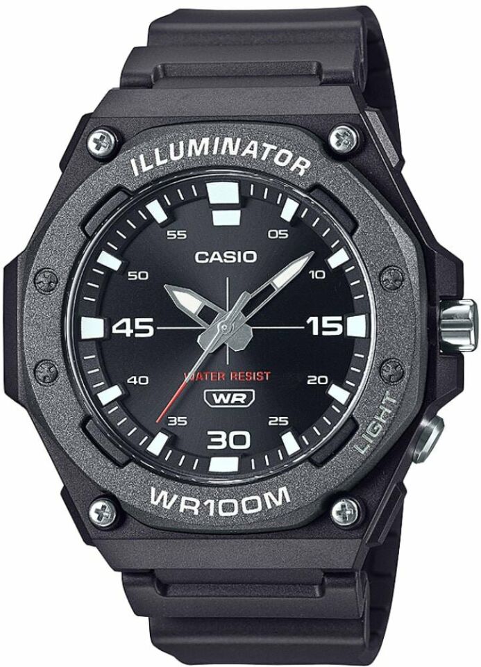 Casio MW-620H-1AVDF Quartz Silikon Siyah 10 ATM 48 mm Erkek Kol Saati