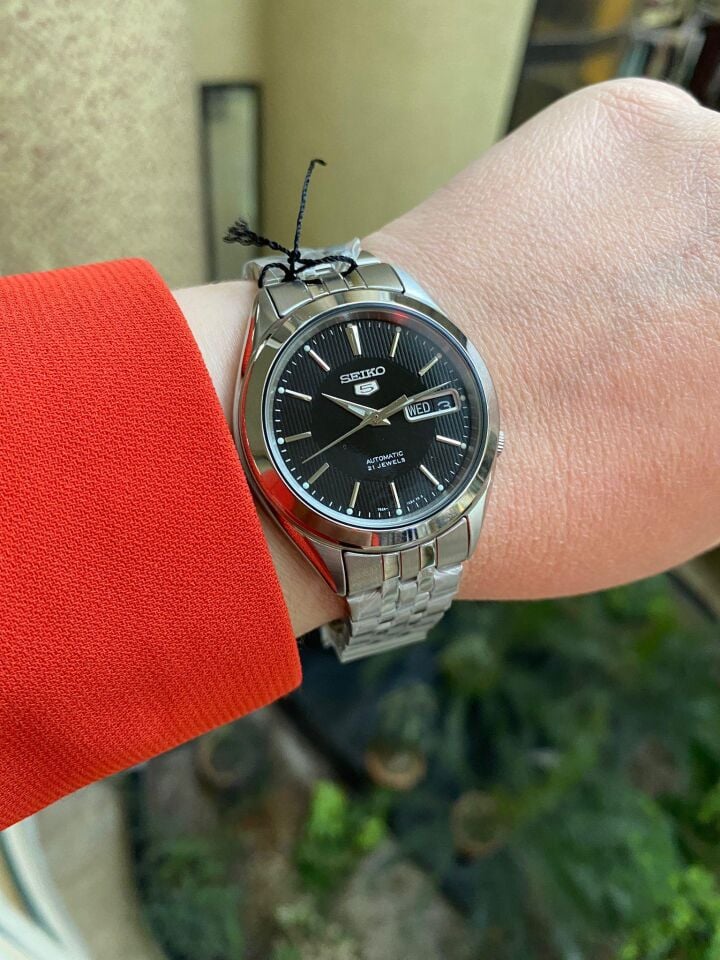 Seiko 5 SNKL23K Çelik Otomatik Siyah Kadran 39 mm Erkek Kol Saati