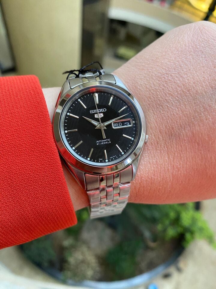 Seiko 5 SNKL23K Çelik Otomatik Siyah Kadran 39 mm Erkek Kol Saati