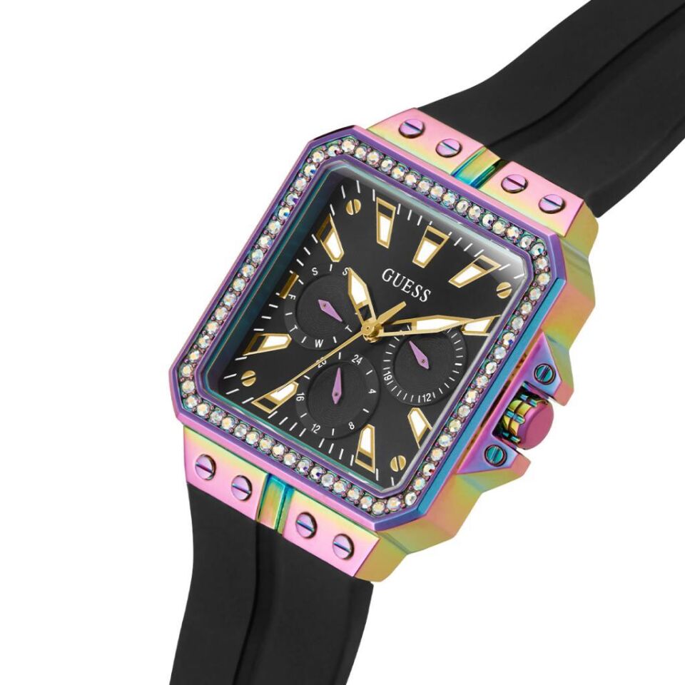 Guess GUGW0618L3 Quartz Silikon Siyah Renkli Kasa 34 mm Kadın Kol Saati