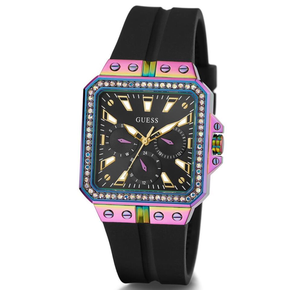 Guess GUGW0618L3 Quartz Silikon Siyah Renkli Kasa 34 mm Kadın Kol Saati