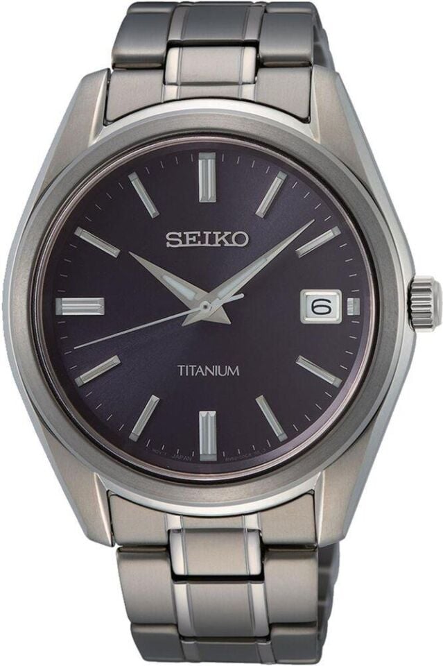 Seiko SUR373P1 Quartz Titanyum Gri Lacivert Kadran 10 ATM 40 mm Erkek Kol Saati