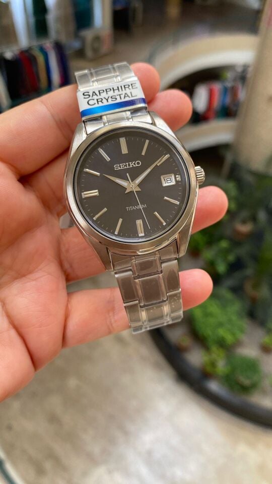 Seiko SUR373P1 Quartz Titanyum Gri Lacivert Kadran 10 ATM 40 mm Erkek Kol Saati