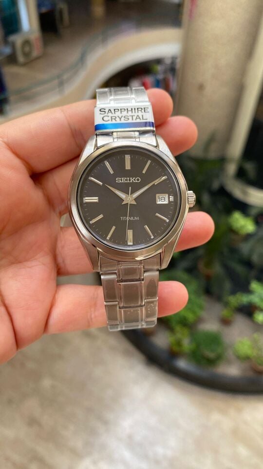 Seiko SUR373P1 Quartz Titanyum Gri Lacivert Kadran 10 ATM 40 mm Erkek Kol Saati