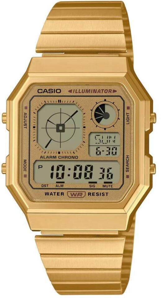 Casio A130WEG-9ADF Quartz Dijital Çelik Altın Rengi 34 mm Erkek Kol Saati