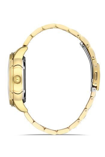 Ferro Sarı Çelik Kordon Erkek Kol Saati F31301A-B 3ATM Su Geçirmez 2 Yıl Garantili HediyePaketli