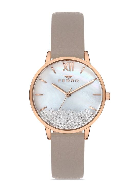 Ferro Pudra Deri Kordon Kadın Kol Saati F21934B-S2