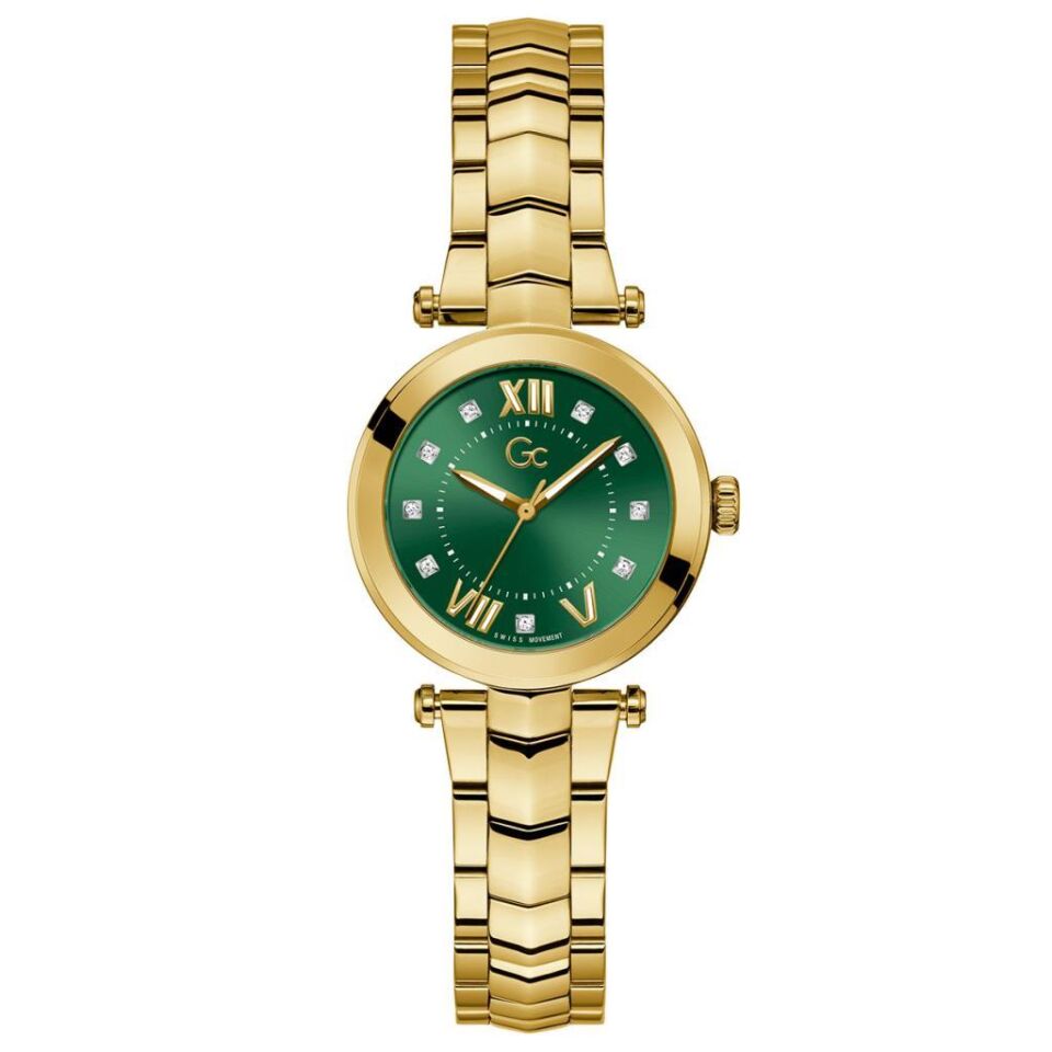 Gc GCY93006L9MF 30 mm Altn Renk Çelik Kordon Kadın Kol Saati