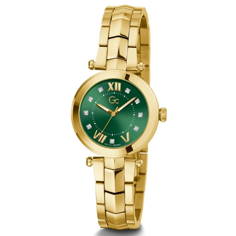 Gc GCY93006L9MF 30 mm Altn Renk Çelik Kordon Kadın Kol Saati