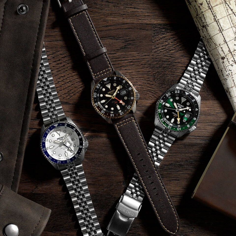 Seiko 5 SSK036K1 Otomatik Deri Kahverengi 10 ATM 43 mm Erkek Kol Saati