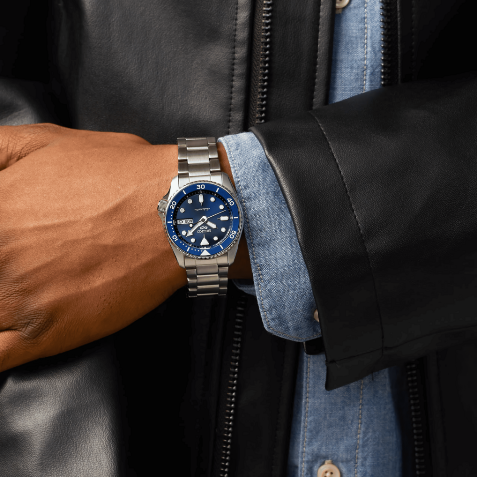 Seiko SRPL77K Kurmalı Otomatik Çelik Gri Lacivert Kadran 10 ATM 38 mm Erkek Kol Saati
