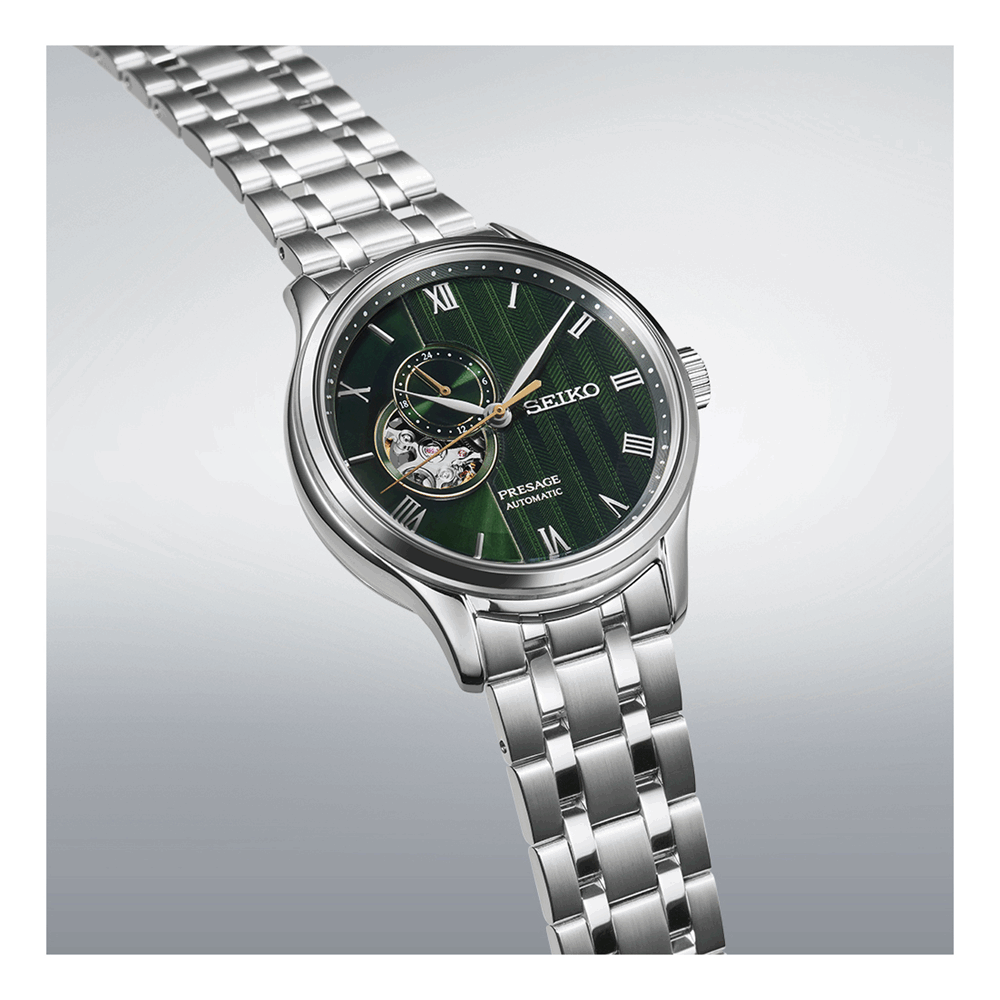 Seiko SSA463J Kurmalı Otomatik Gri Yeşil Kadran Safir 42 mm Erkek Kol Saati