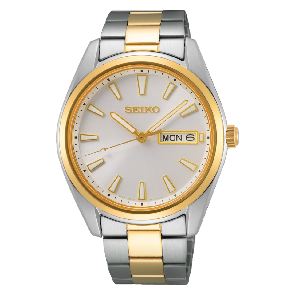 Seiko SUR446P Quartz Çelik Gri-Sarı Safir Cam 10 ATM 40 mm Erkek Kol Saati