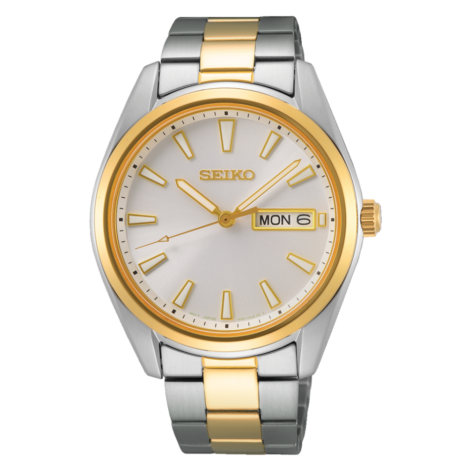 Seiko SUR446P Quartz Çelik Gri-Sarı Safir Cam 10 ATM 40 mm Erkek Kol Saati