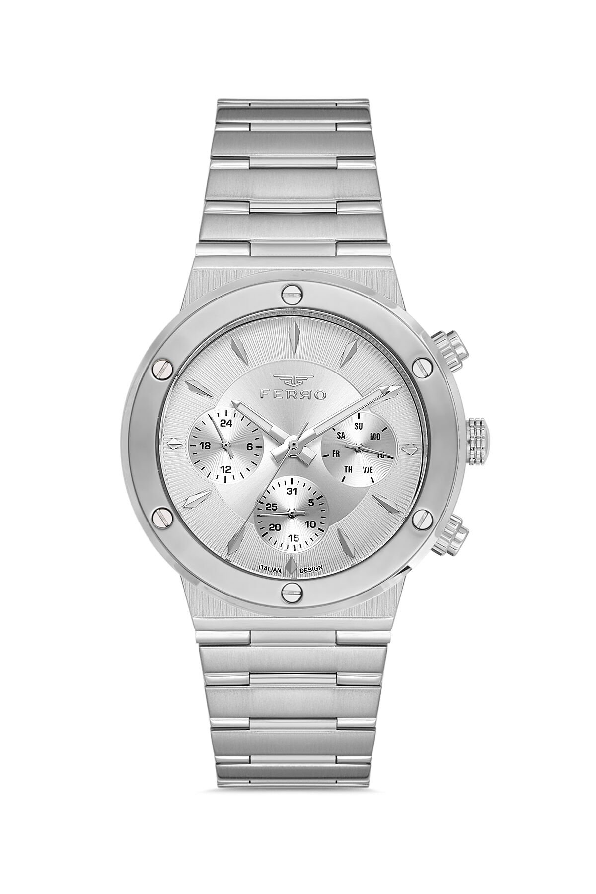 Ferro Gümüş Çelik Kordon Erkek Kol Saati FM11521AWT-A