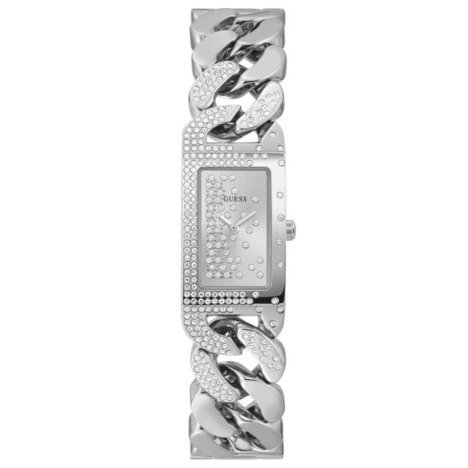 Guess GUGW0298L1 Quartz Çelik Gri Dikdörtgen Kasa 19 mm Kadın Kol Saati