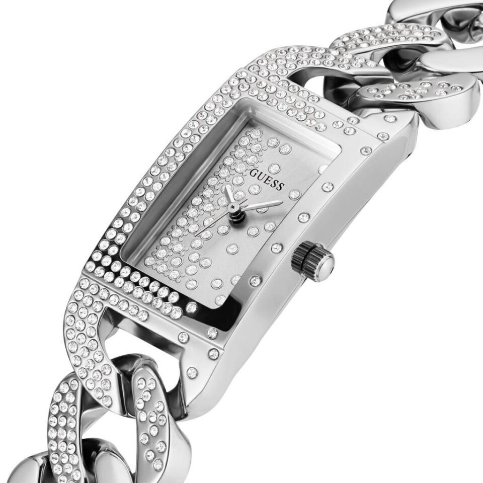 Guess GUGW0298L1 Quartz Çelik Gri Dikdörtgen Kasa 19 mm Kadın Kol Saati
