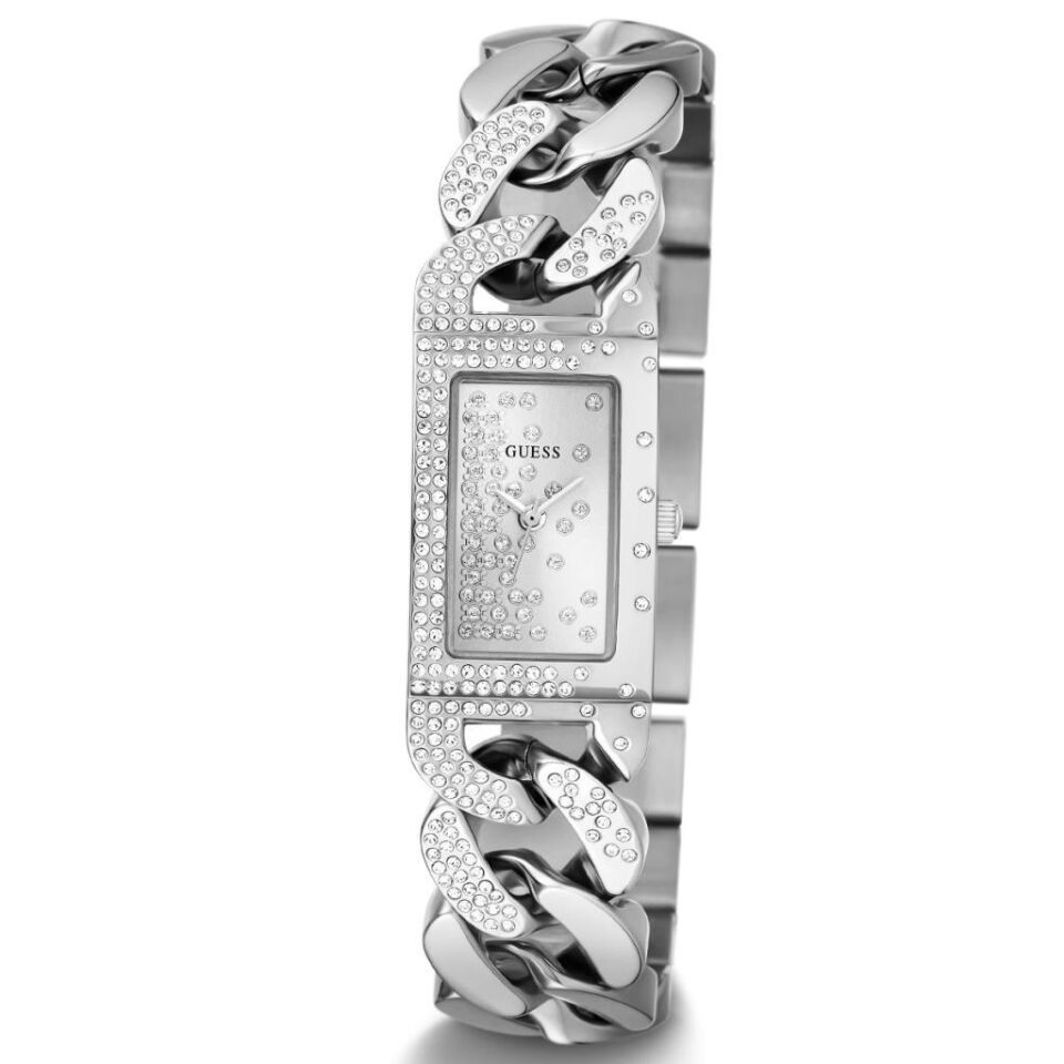 Guess GUGW0298L1 Quartz Çelik Gri Dikdörtgen Kasa 19 mm Kadın Kol Saati