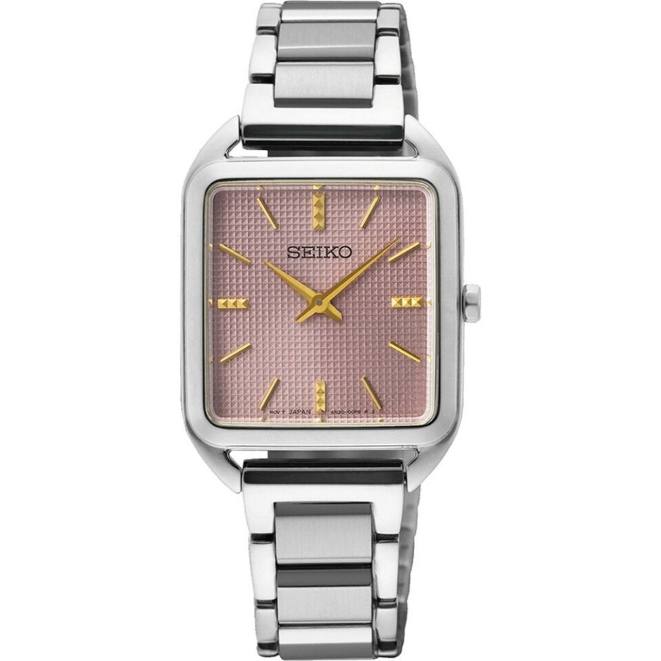 Seiko SWR077P Quartz Çelik Pembe Kadran Hardlex Kristal 26 mm Kadın Kol Saati