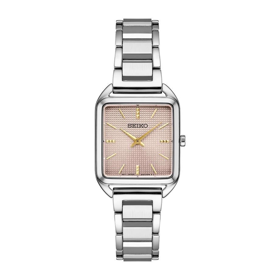 Seiko SWR077P Quartz Çelik Pembe Kadran Hardlex Kristal 26 mm Kadın Kol Saati