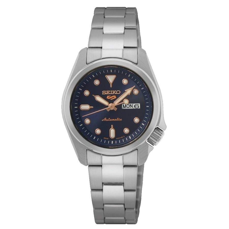 Seiko 5 SRE003K Otomatik Çelik Gri Lacivert Kadran10 ATM 28 mm Kadın Kol Saati