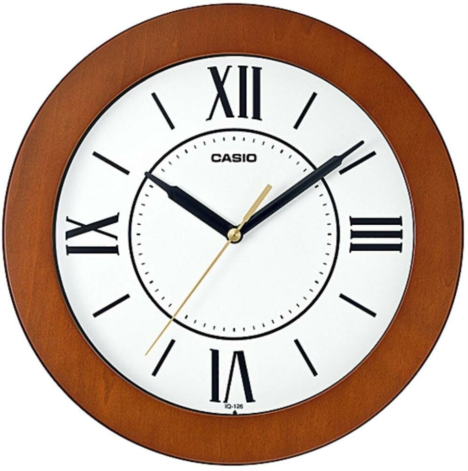 Casio IQ-126-5BDF Kahve 260 mm Duvar Saati