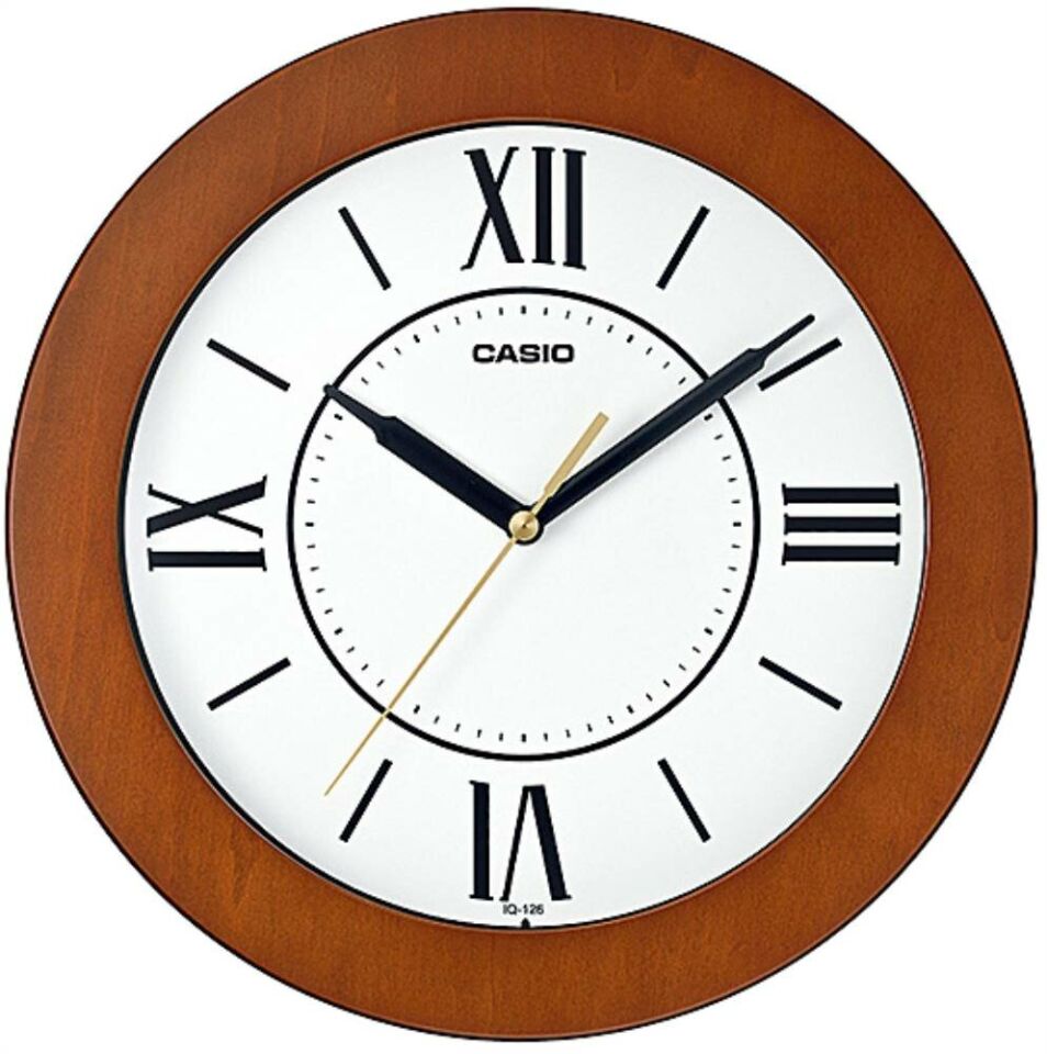 Casio IQ-126-5BDF Kahve 260 mm Duvar Saati