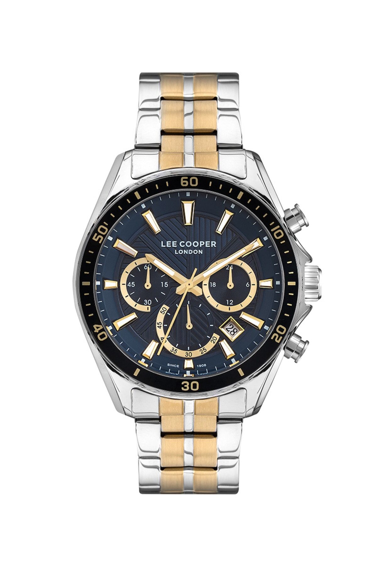 Lee Cooper Lc07256.291 Quartz Çelik Altın/Gri Lacivert Kadran 44 mm Erkek Kol Saati