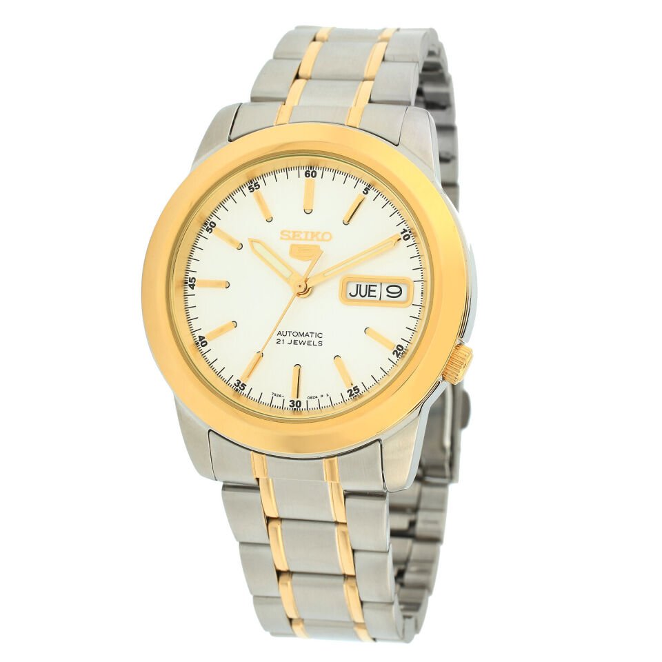 Seiko 5 SNKE54K1 Otomatik Çelik Altın/Gri Beyaz Kadran 37 mm Erkek Kol Saati
