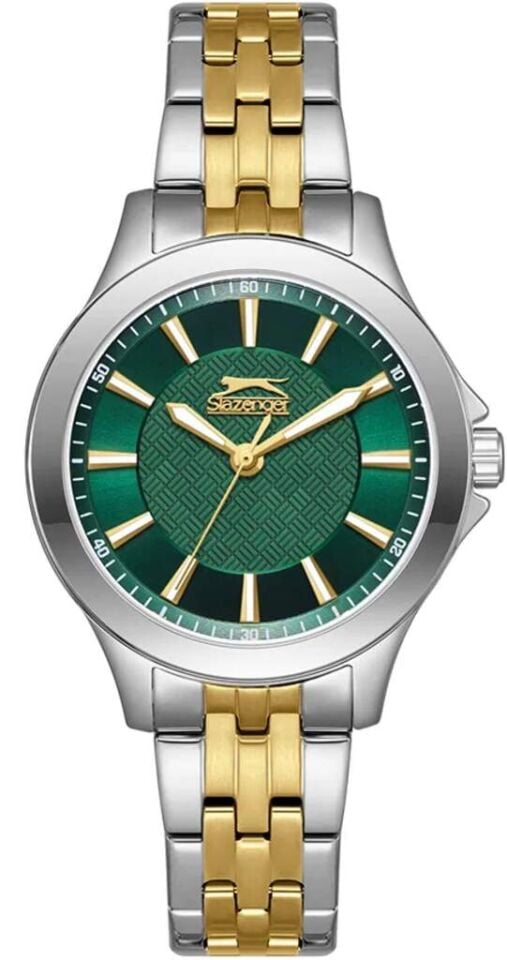 Slazenger SL.09.2349.3.05 Quartz Çelik Altın/Gri Yeşil Kadran 30 mm Kadın Kol Saati