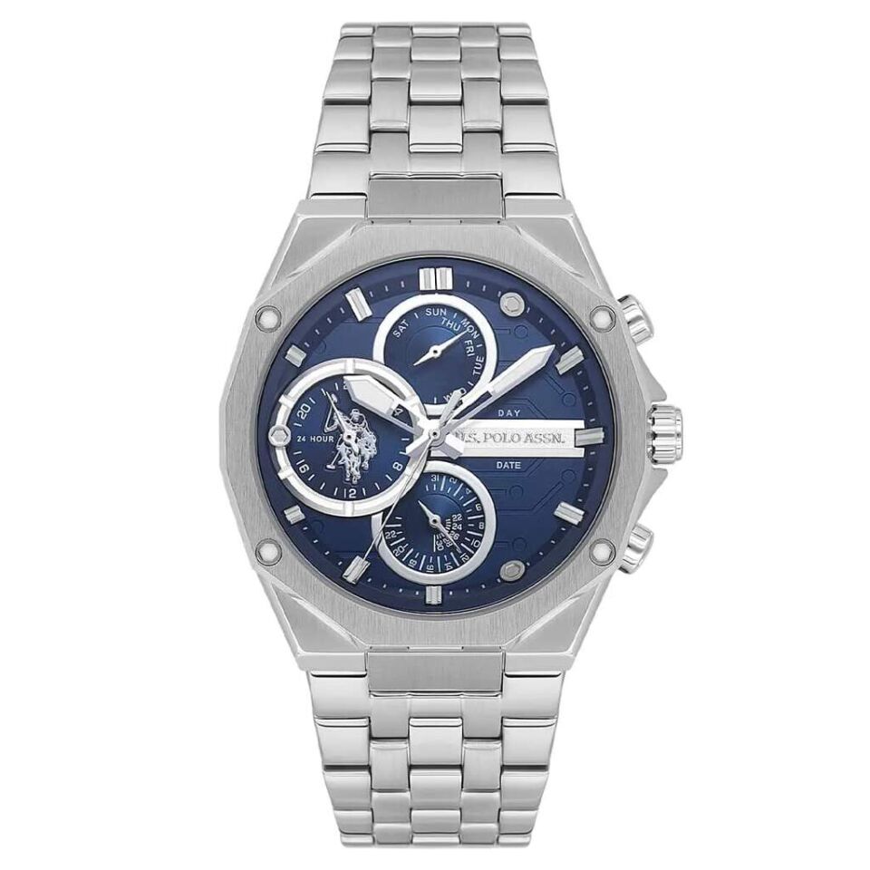 U.s. Polo Assn. USPA1121-02 Quartz Çelik Gri Mavi Kadran Erkek Kol Saati