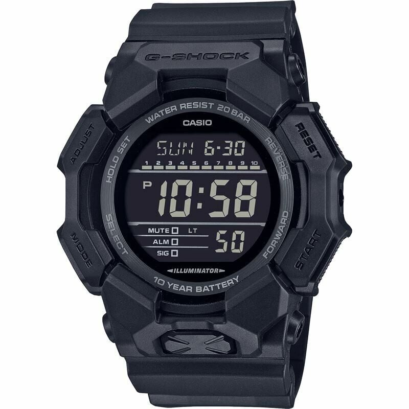 Casio GD-010-1A1DR Quartz Silikon Siyah 52 mm Erkek Kol Saati