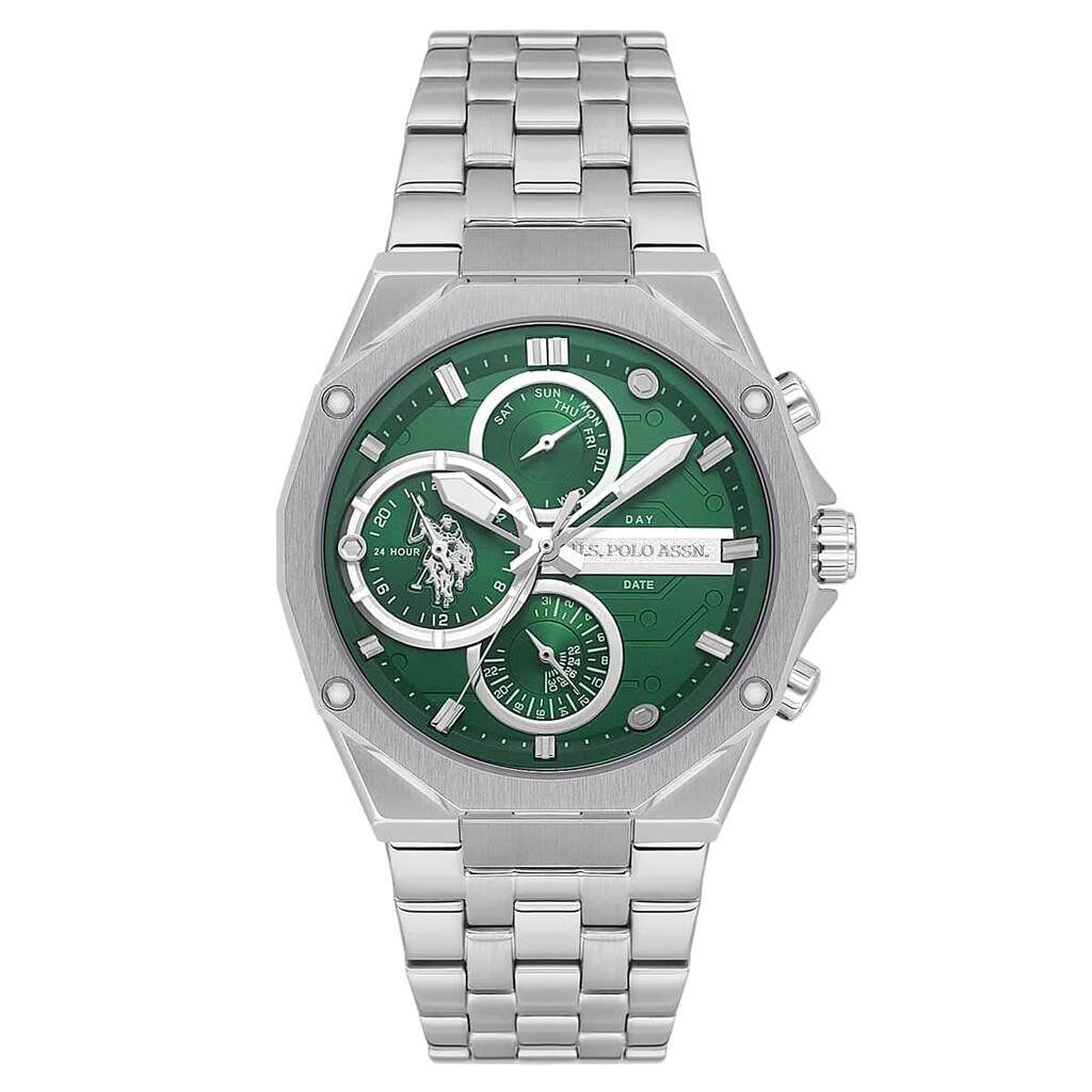 U.s. Polo Assn. USPA1121-03 Quartz Gri Yeşil Kadran Erkek Kol Saati