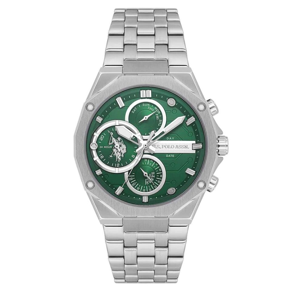 U.s. Polo Assn. USPA1121-03 Quartz Gri Yeşil Kadran Erkek Kol Saati