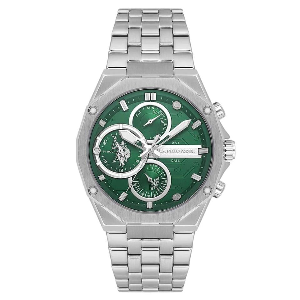 U.s. Polo Assn. USPA1121-03 Quartz Gri Yeşil Kadran Erkek Kol Saati