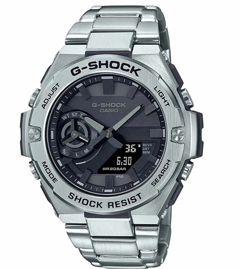 Casio GST-B500D-1A1DR Quartz Silikon Gri 20 ATM 49 mm Erkek Kol Saati