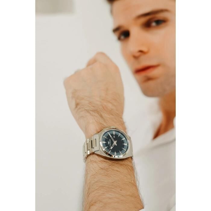 Ferro FM43025A-A3 Quartz Çelik Gri Lacivert Kadran 42 mm Erkek Kol Saati