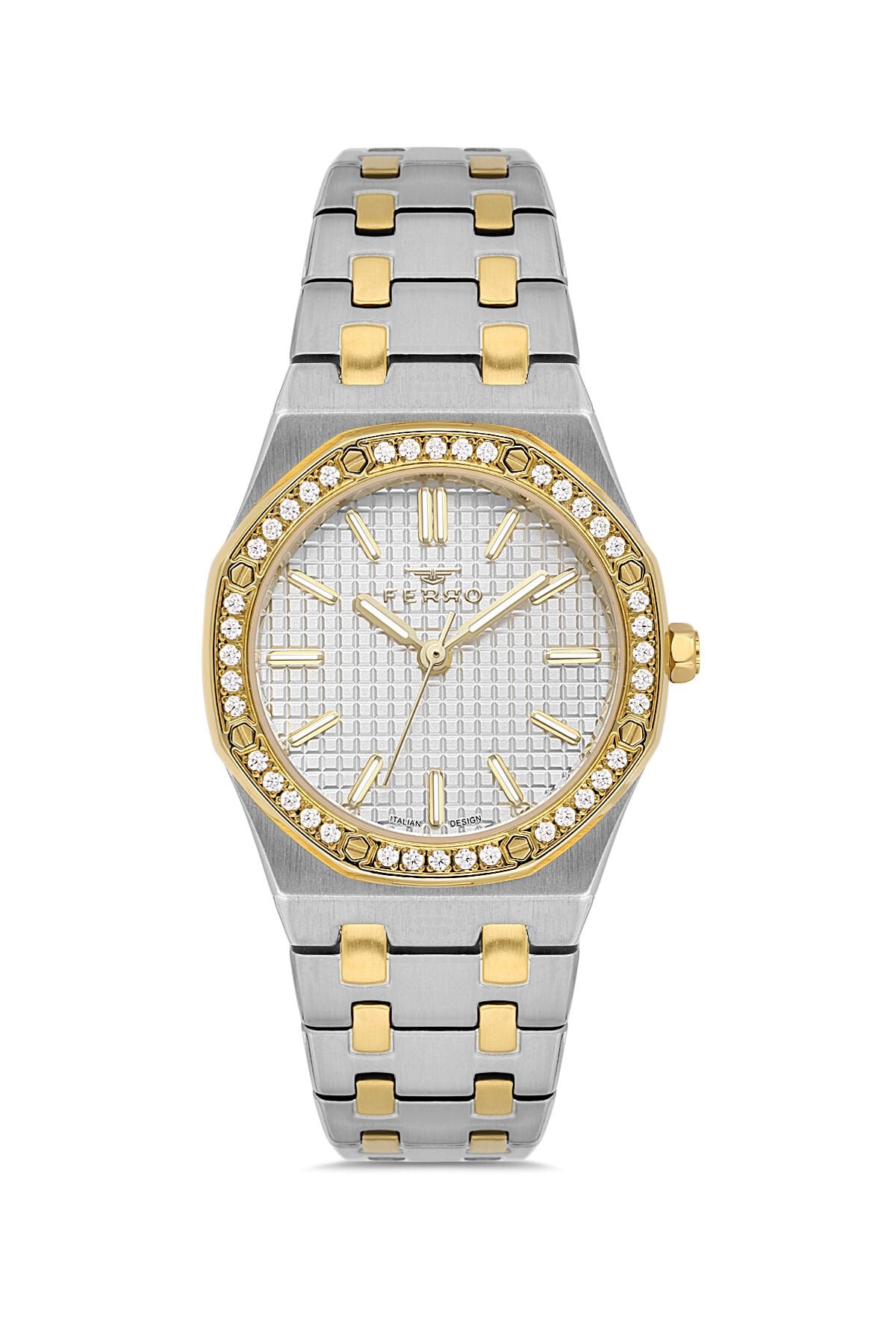 Ferro FL43029A-D Quartz Çelik Altın/Gri 33 mm Kadın Kol Saati