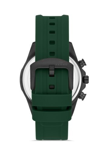 Ferro Yeşil Silikon Kordon Erkek Kol Saati FM31361D-ZJ10 Tüm Fonksiyonları Aktif 3 ATM Su Geçirmez