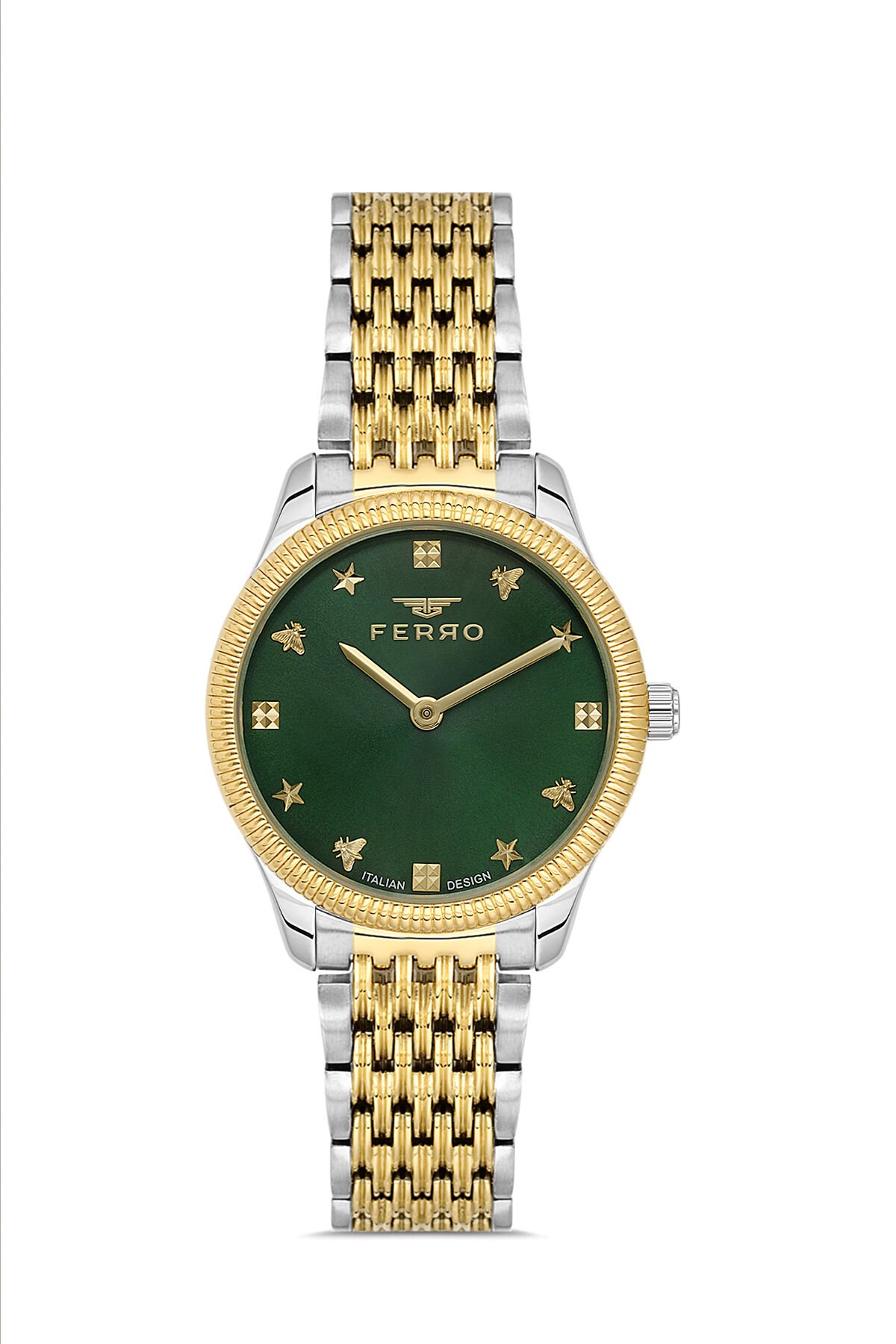 Ferro Gümüş Çelik Kordon Kadın Kol Saati FL21512AWT-D6 3ATM Su Geçirmez 2 Yıl Garantili