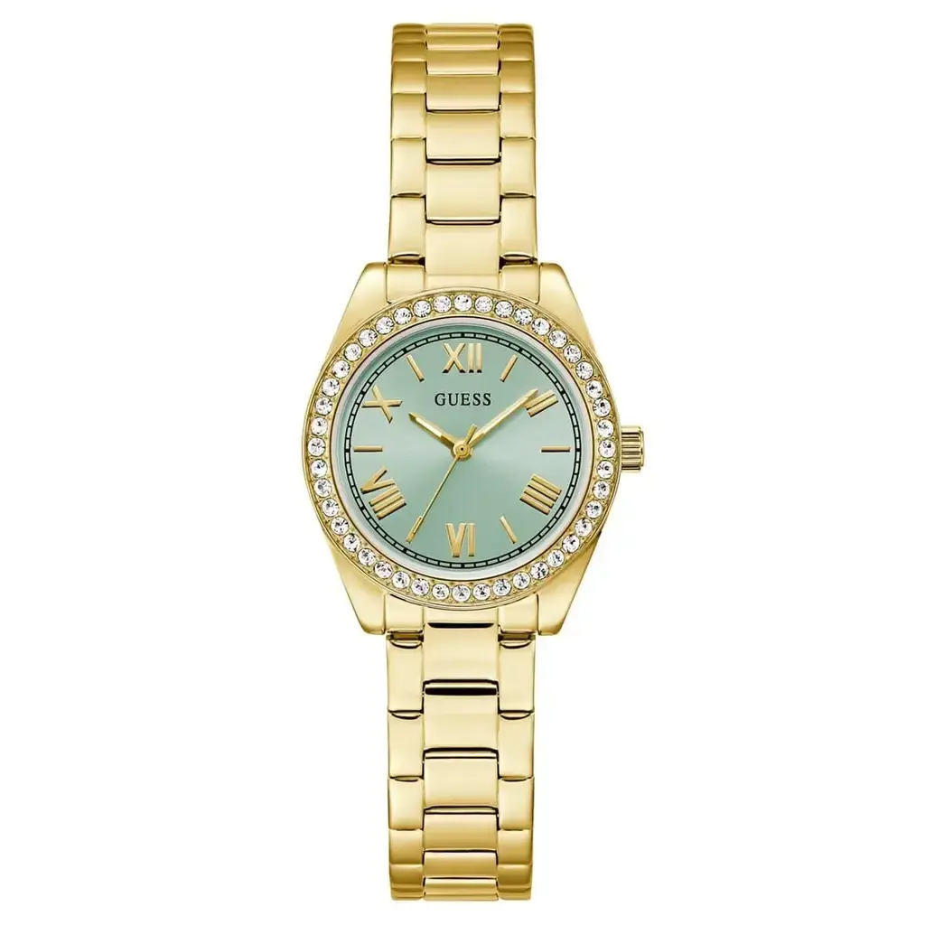 Guess GUGW0841L5 Quartz Çelik Altın Rengi Yeşil Kadran 30 mm Kadın Kol Saati