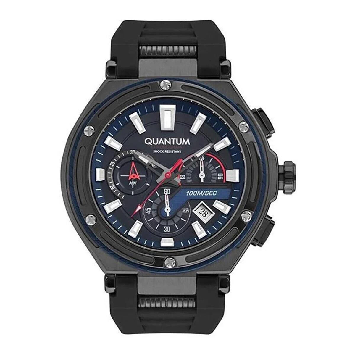 Quantum Hng1010.050 50 mm Siyah Silikon Kordon Erkek Kol Saati